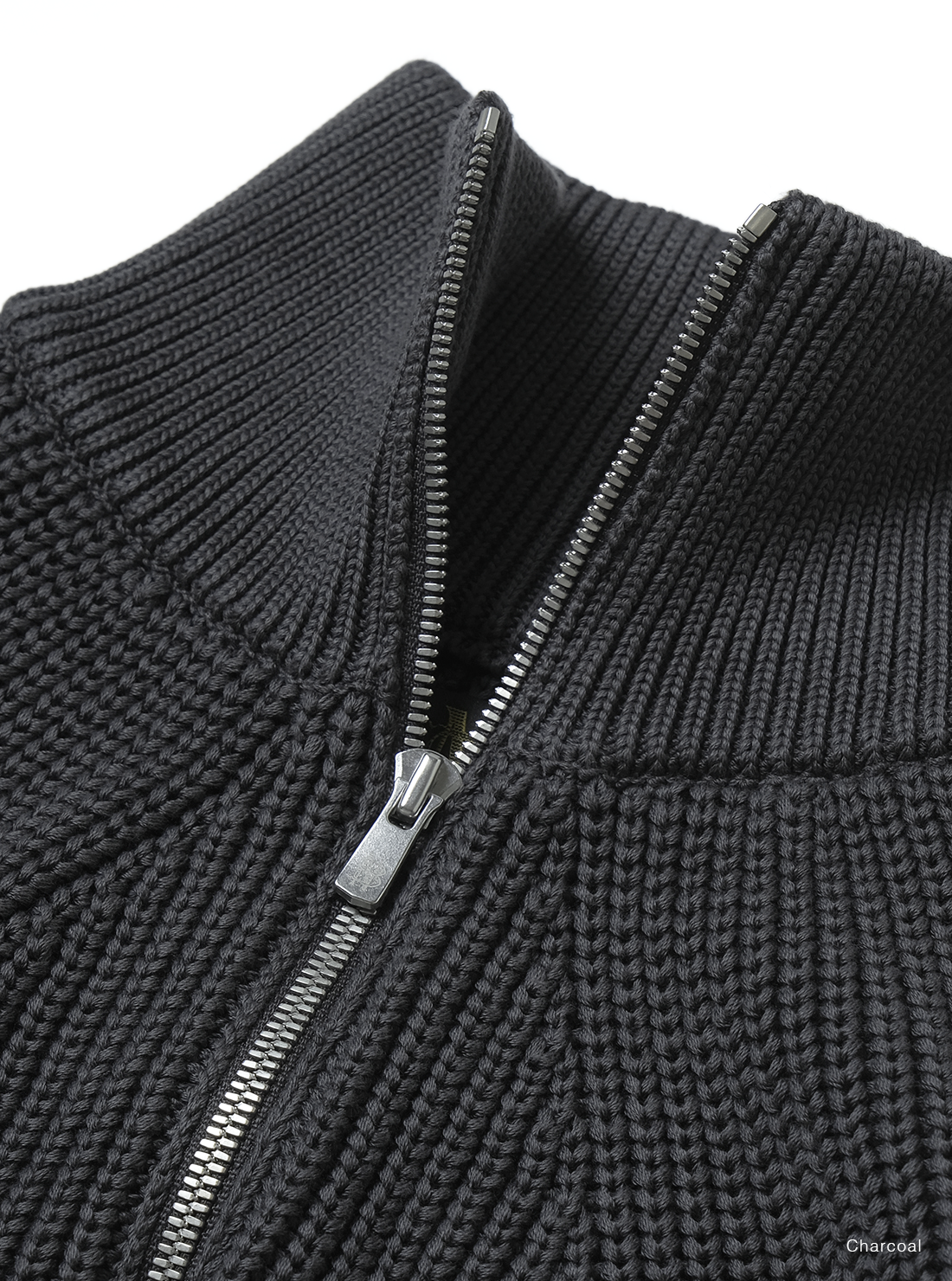 BATONER COTTON SIGNATURE DRIVERS KNIT - CHARCOAL