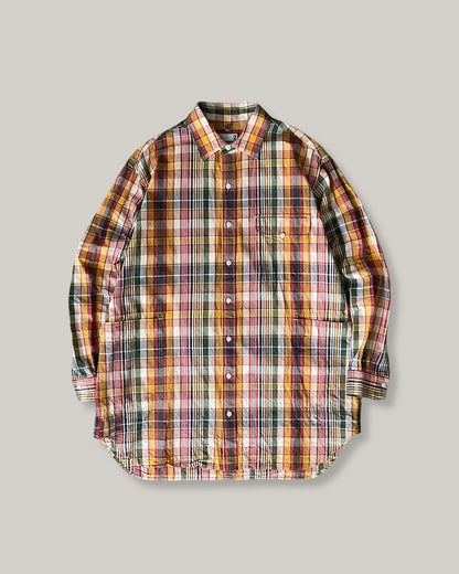 TS(S) INDIAN MADRAS PLAID LONG SHIRT - RED