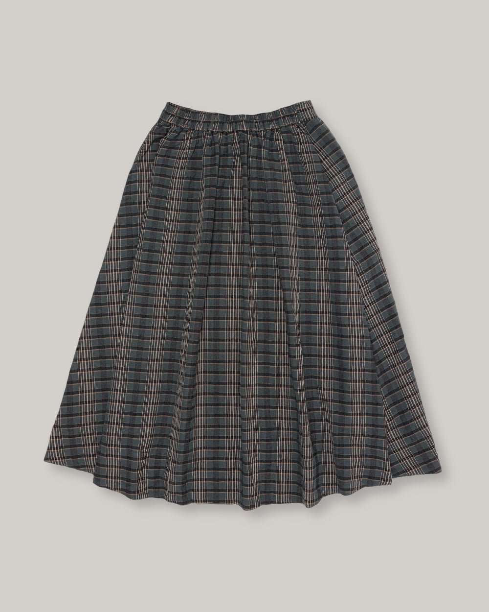 1ST PAT-RN WOMEN'S FORMA SKIRT - FUSED CHECKS - GREY/ BROWN
