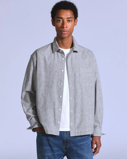 LEVI'S BLUE TAB BOXY SHIRT - JASER GREY