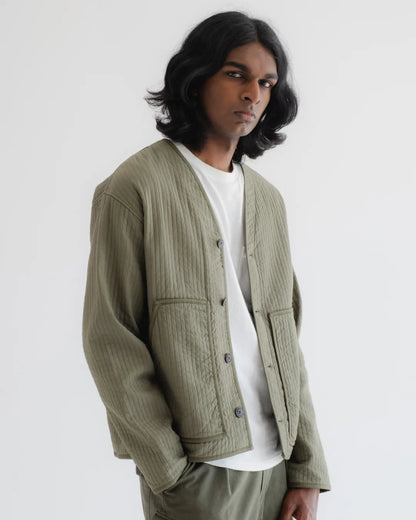 EAT DUST BASEBALL CARDIGAN - ARMOR COTTON - LITCHEN