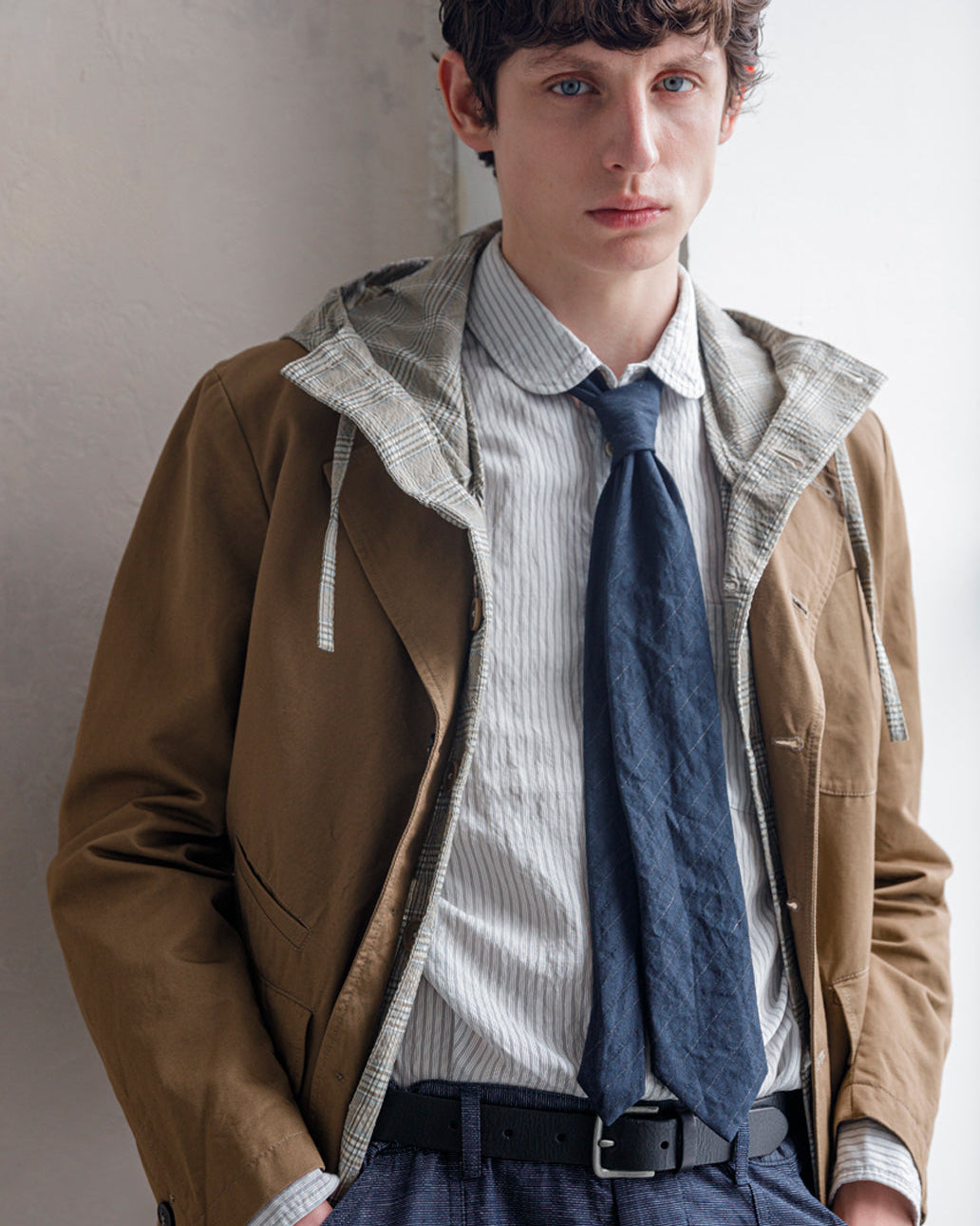 1ST PAT-RN NECKTIE - PINSTRIPE BLUE