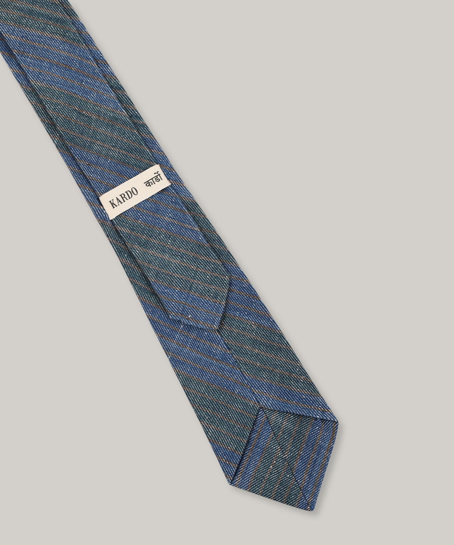 KARDO TIE - BLUE/ GREEN STRIPE