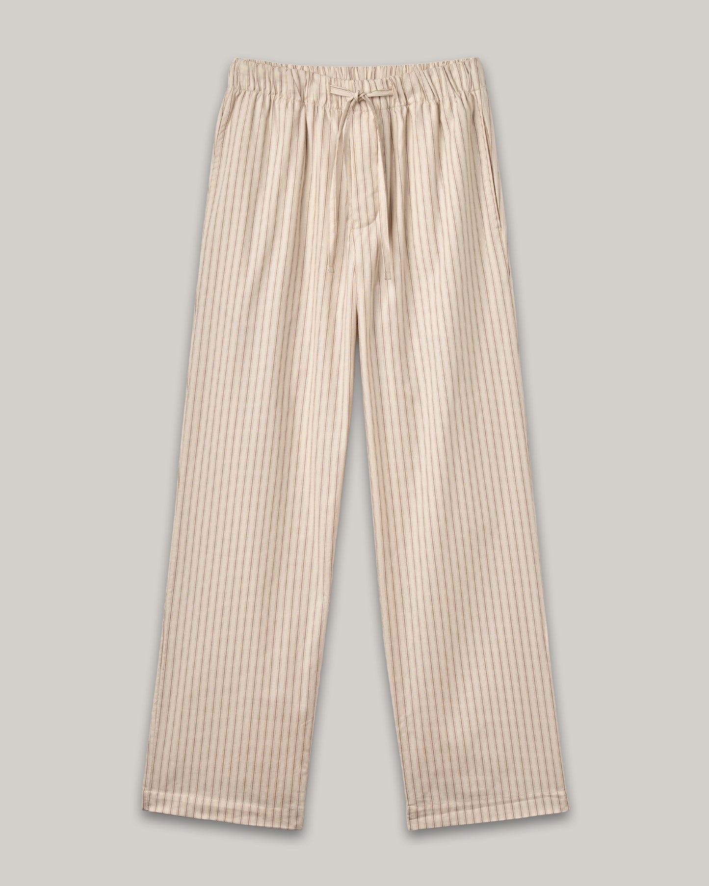 MERZ B. SCHWANEN COTTON PYJAMA PANTS - NATURE/ CHOCOLATE