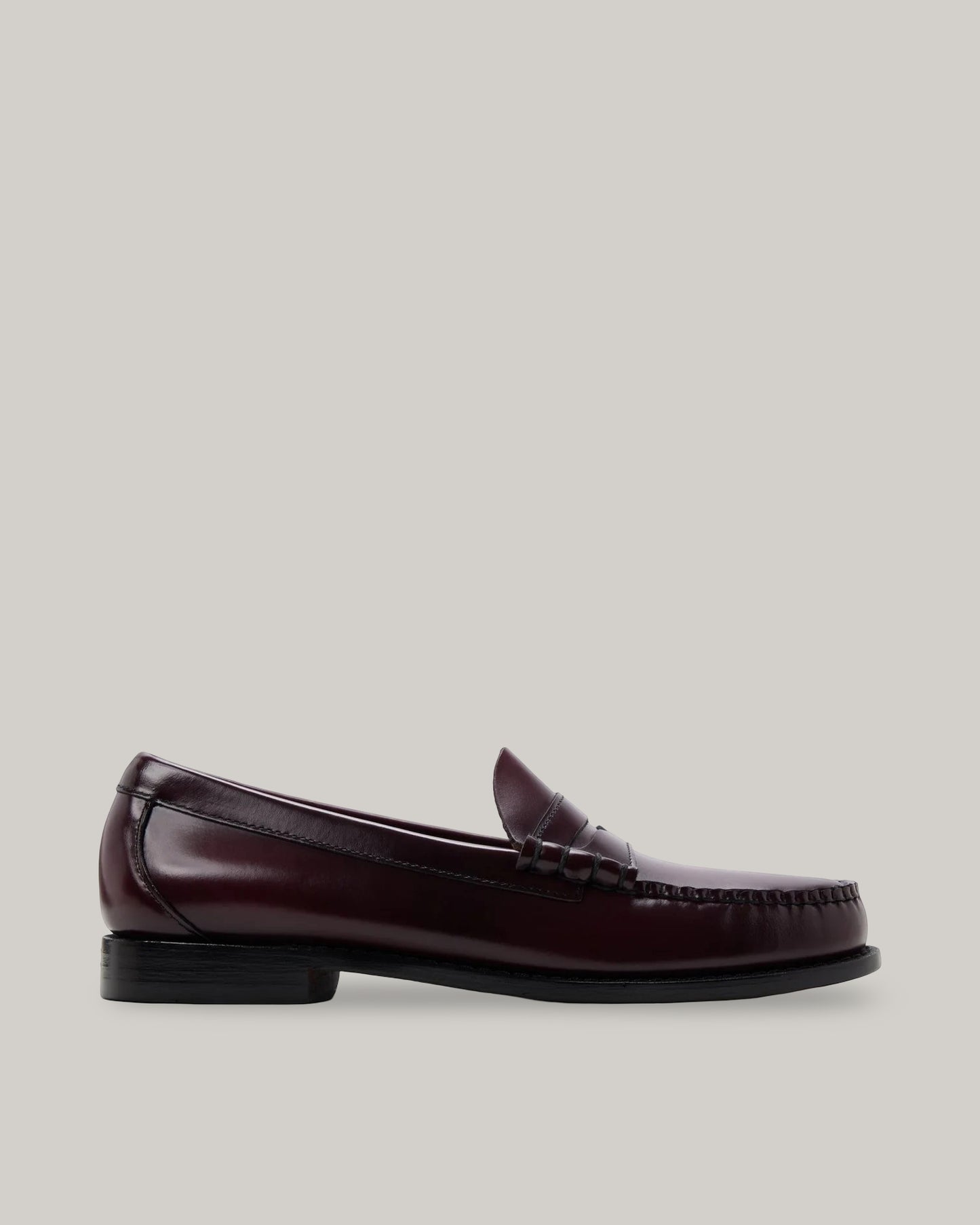 G. H. BASS -  WEEJUN LARSON MOC PENNY LOAFER - WINE LEATHER