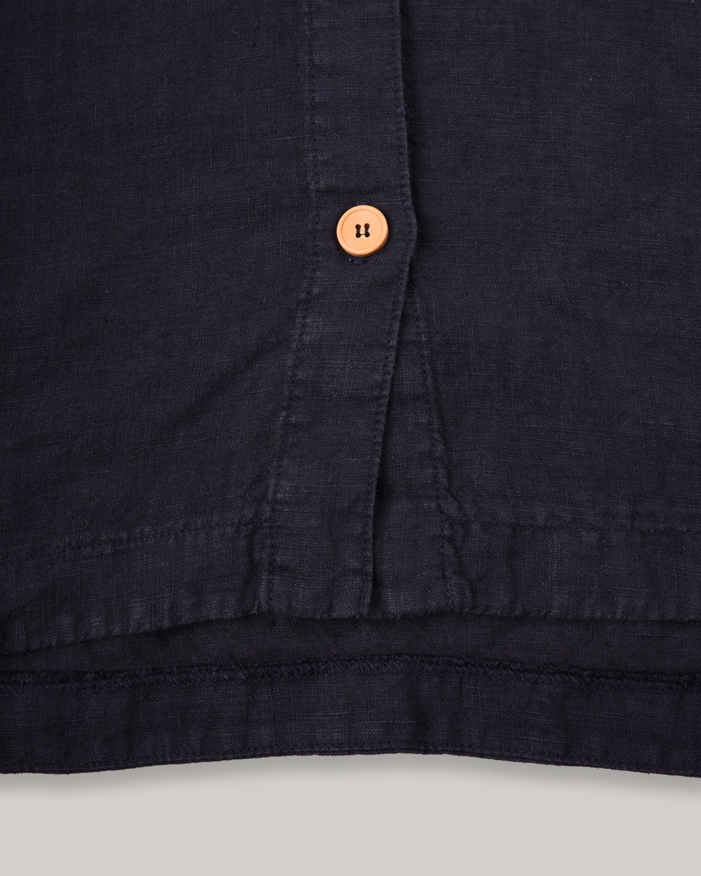 ARMOR LUX LADIES BOXY FIT LINEN SHIRT - SEAL