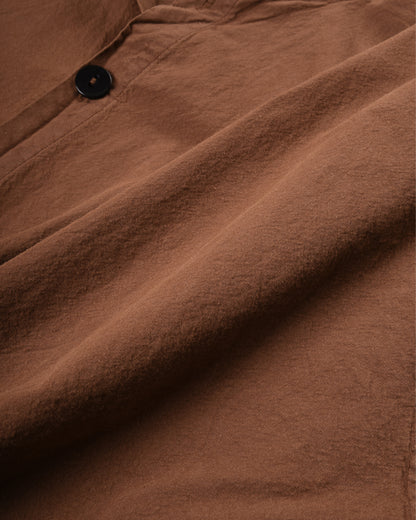 TENDER ISOSCELES SHIRT - COTTON SHEETING - BROWN HAT