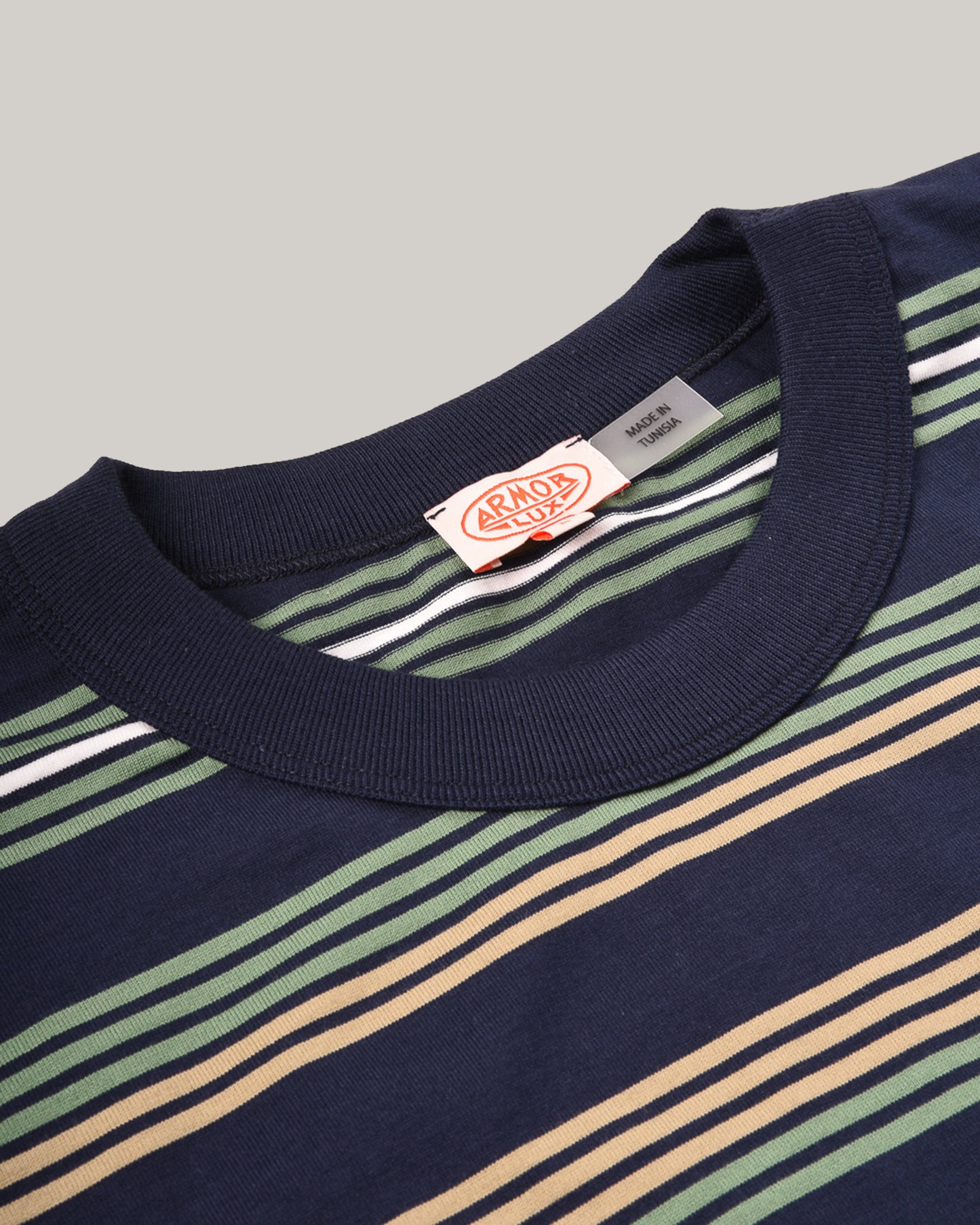 ARMOR LUX HERITAGE STRIPED T-SHIRT - MARINE DEEP/ IVY/ TREEHOUSE