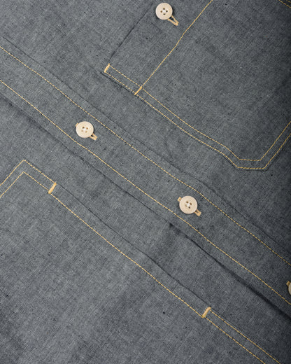 TS(S) ASYMMETRIC POCKET WORK SHIRT - NAVY