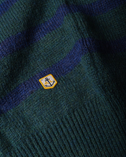 ARMOR LUX LADIES STRIPED SAILOR SWEATER - DARK SEA/ TWILIGHT BLUE