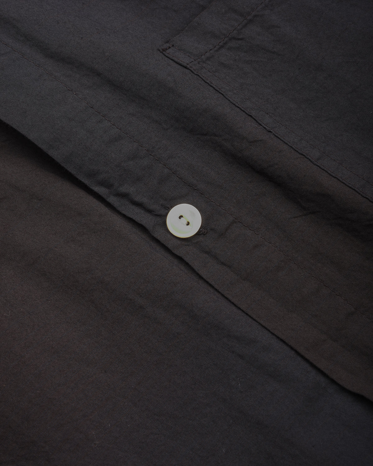 TENDER PLASTRON SHIRT - DOPPLER STRIPE COTTON CAMBRIC - BLACK HOLE