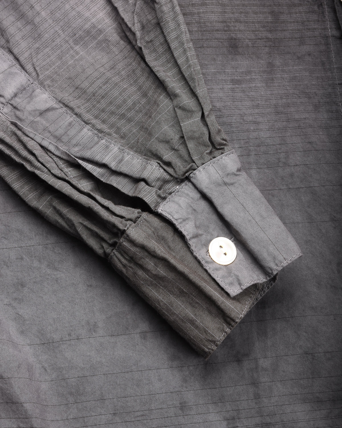 TENDER PLASTRON SHIRT - DOPPLER STRIPE COTTON CAMBRIC - CHESTNUT