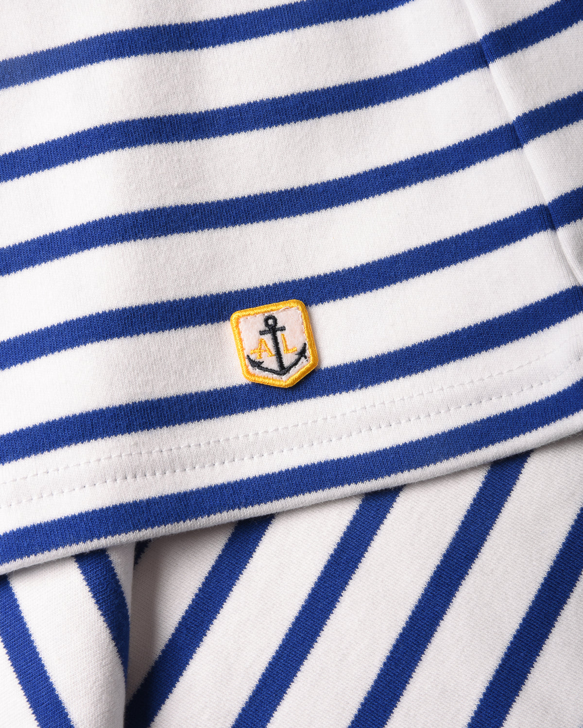 ARMOR LUX LADIES HERITAGE BRETON SHIRT L/S - WHITE/ ETOILE ROYAL BLUE