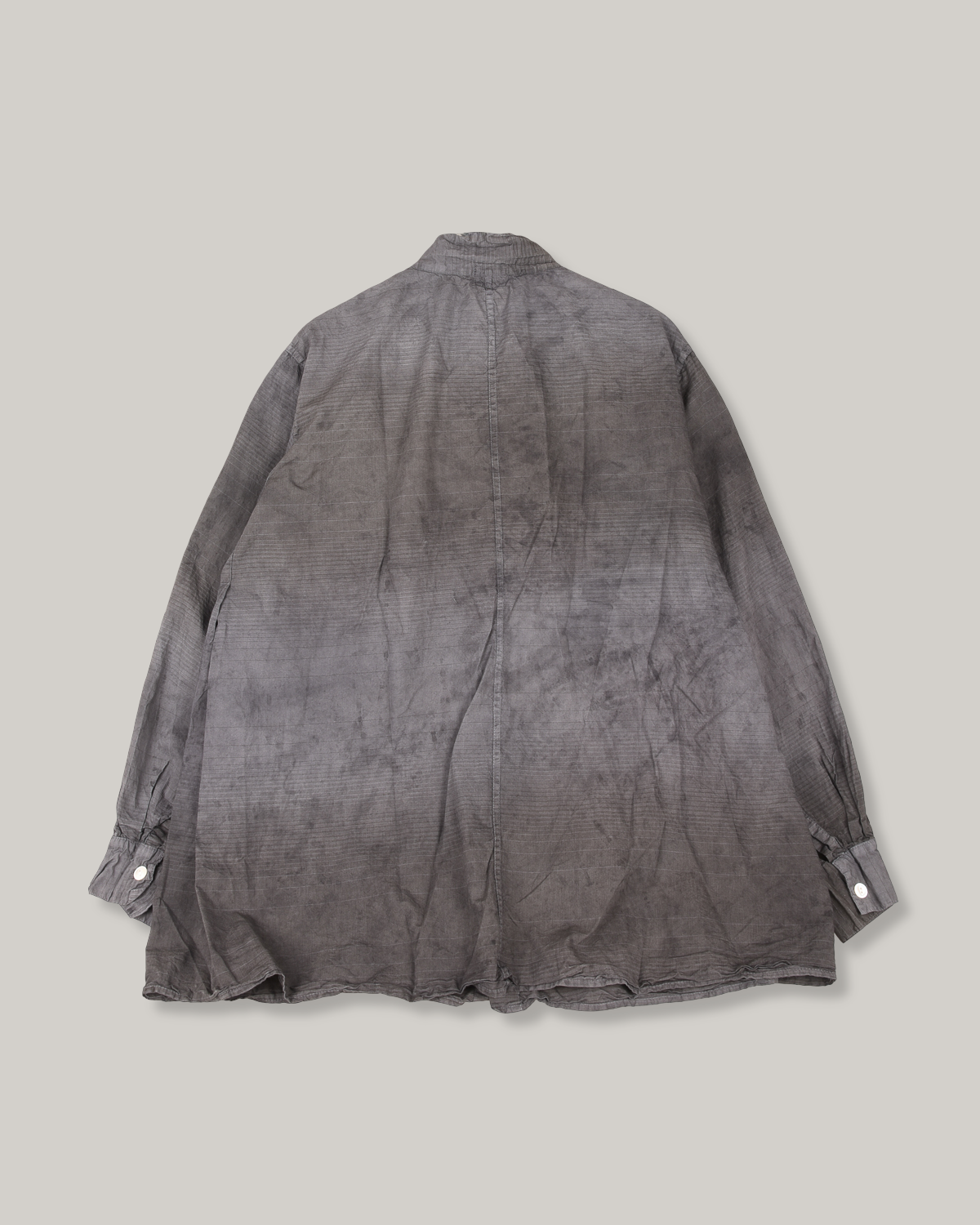 TENDER PLASTRON SHIRT - DOPPLER STRIPE COTTON CAMBRIC - CHESTNUT