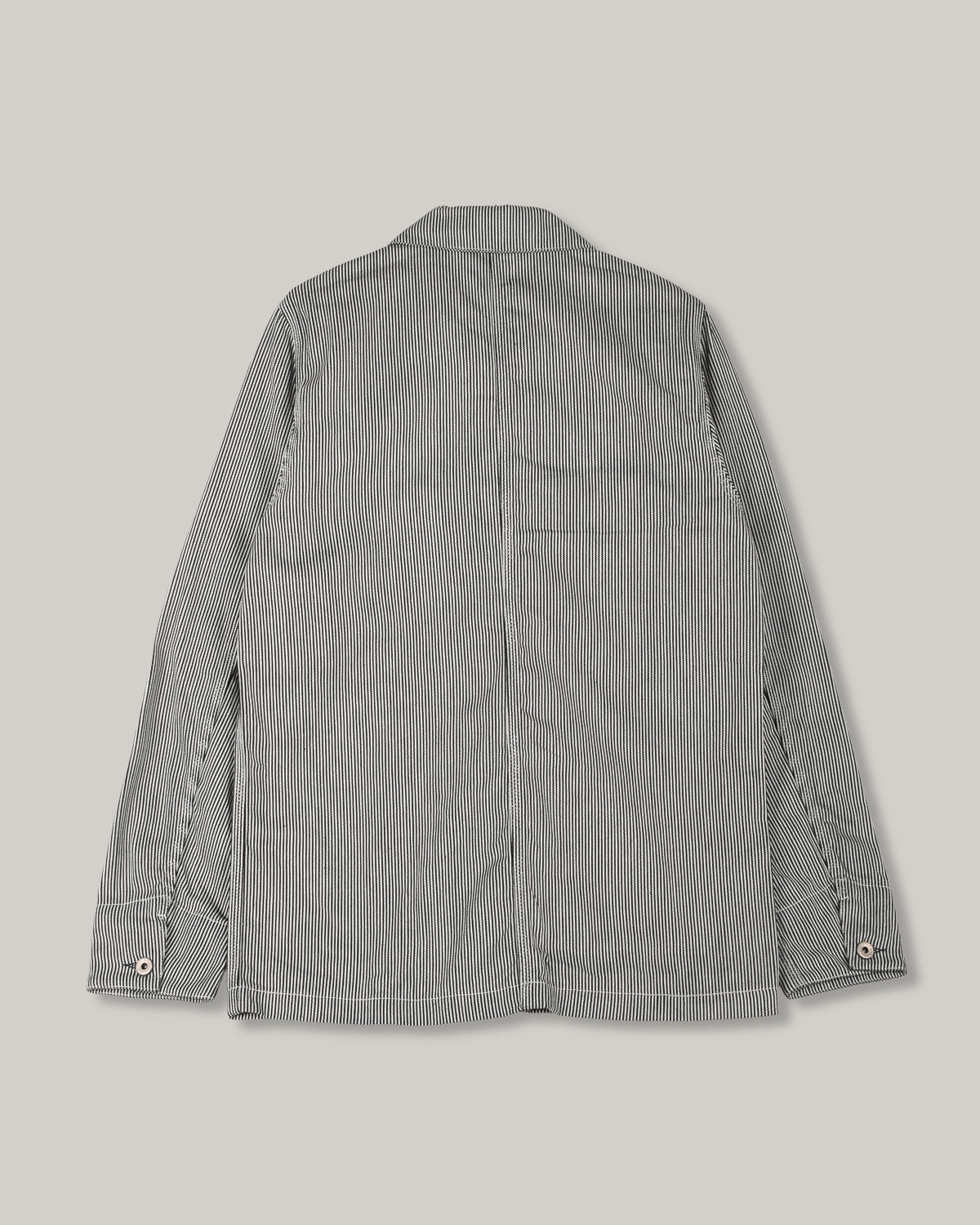 BLUE BLANKET JEANS J10  RAILROAD JACKET - INDIGO HICKORY STRIPE