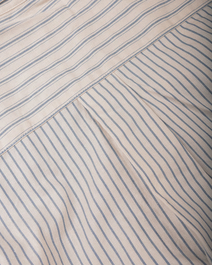 TS(S) COTTON STRIPE BAGGY FIT SHIRT DRESS - BLUE