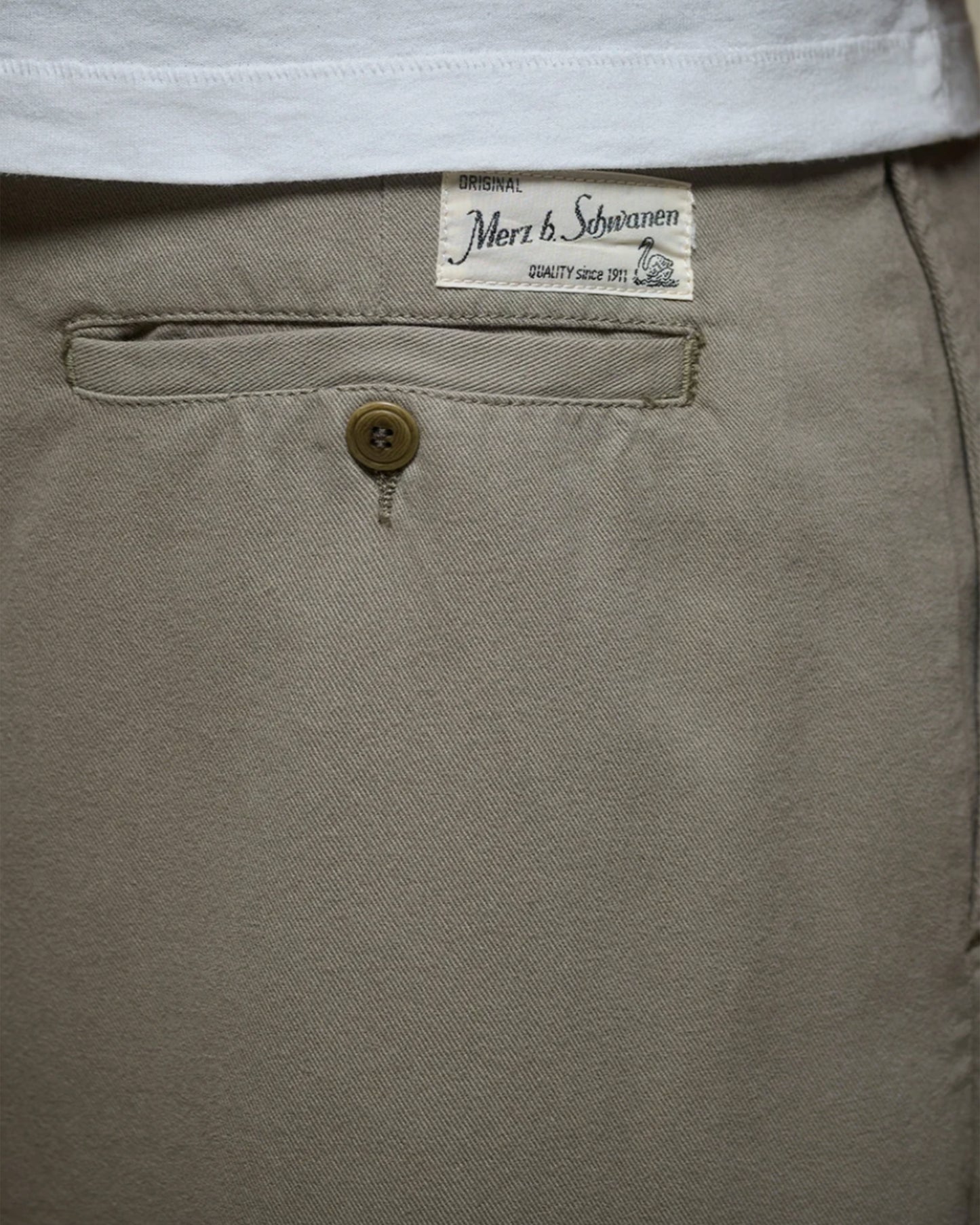 MERZ B. SCHWANEN RIDER01T PLEATED TWILL PANTS - VINTAGE ARMY