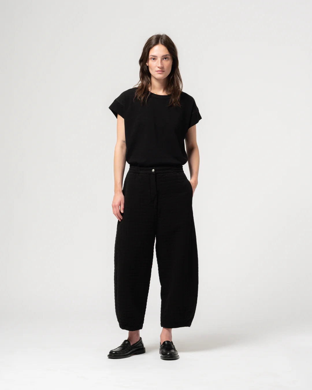 GIRLS OF DUST KARATE PANTS - SASHIKO COTTON - BLACK