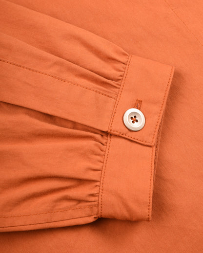 WORK WORKS WOMEN'S SQUARE COLLAR PATCH POCKET SHIRT - TURMERIC