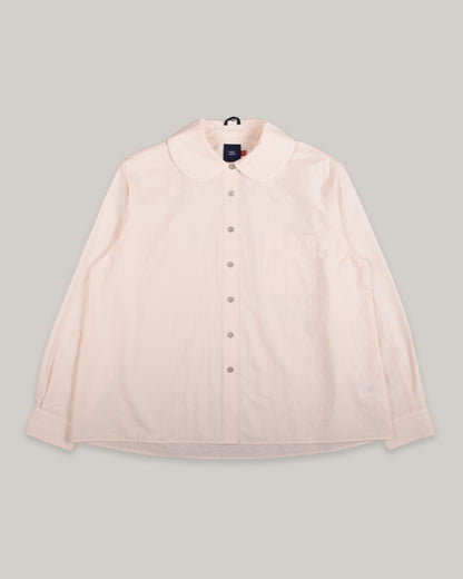 WORK WORKS WOMEN'S ROUND COLLAR SHIRT - CREAM