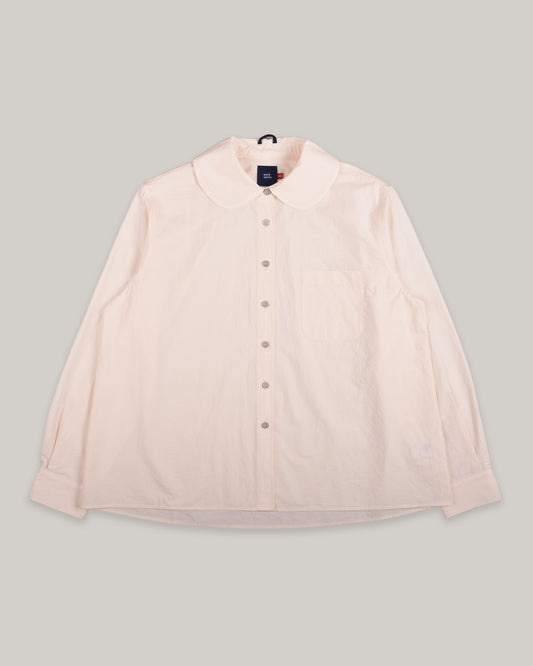 WORK WORKS WOMEN'S ROUND COLLAR SHIRT - CREAM