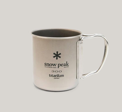 SNOW PEAK TITANIUM SINGLE CUP 300 FOLDING HANDLE CUP