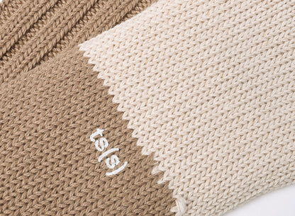 TS(S) UNPAIRED COTTON RIB SOCK (SINGLE) - BEIGE