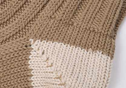 TS(S) UNPAIRED COTTON RIB SOCK (SINGLE) - BEIGE