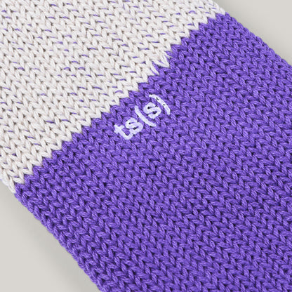 TS(S) UNPAIRED COTTON RIB SOCK  (SINGLE) - PURPLE