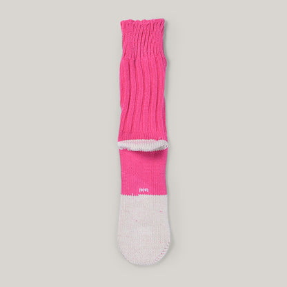 TS(S) UNPAIRED COTTON RIB SOCK (SINGLE) - PINK