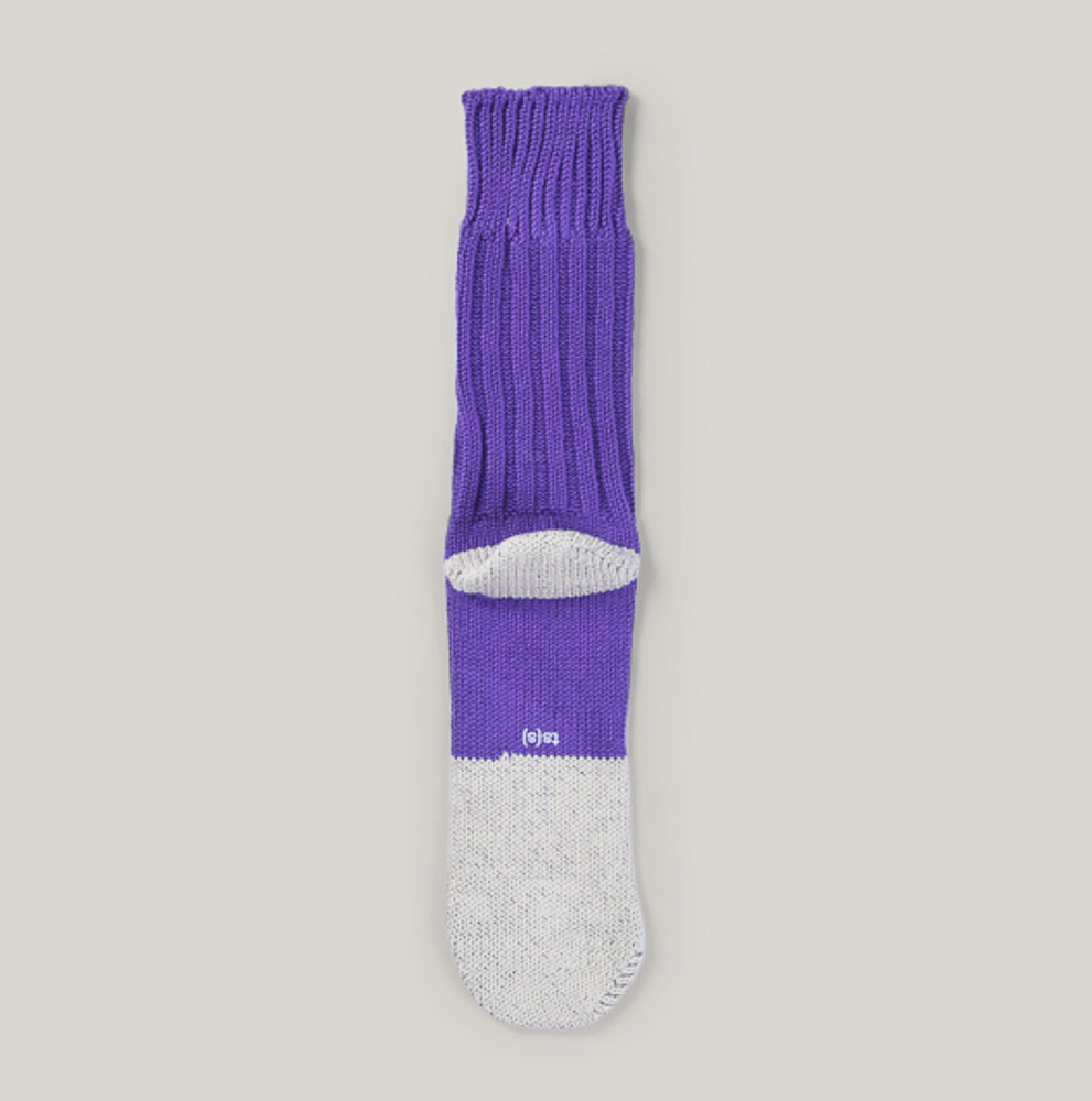 TS(S) UNPAIRED COTTON RIB SOCK  (SINGLE) - PURPLE