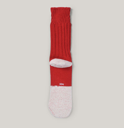 TS(S) UNPAIRED COTTON RIB SOCK (SINGLE) - RED