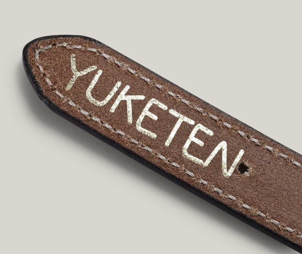 YUKETEN 1" TRIPLE STITCHED BELT - BUCK BROWN W/ NATURAL STITCH