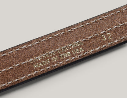 YUKETEN 1" TRIPLE STITCHED BELT - BUCK BROWN W/ NATURAL STITCH