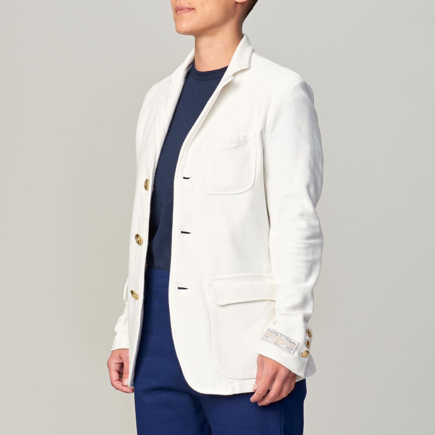 1ST PAT-RN CAMPUS BLAZER - GHIACCIO