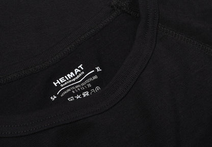 HEIMAT MERINO RAGLAN LONG SLEEVE TEE - SCHWARZ