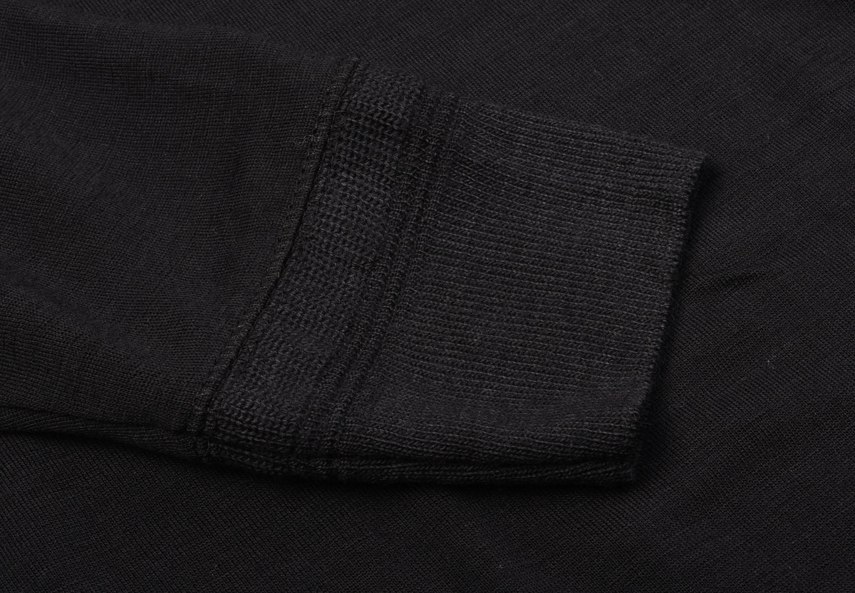 HEIMAT MERINO RAGLAN LONG SLEEVE TEE - SCHWARZ