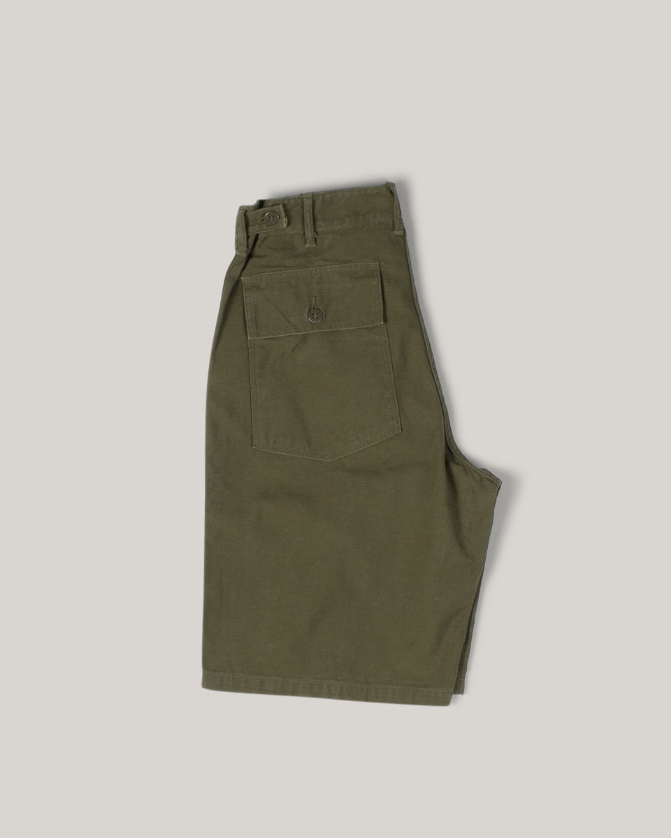 BUZZ RICKSON TYPE 1 SHORTS - OLIVE GREEN SATEEN