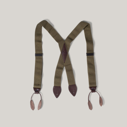 NIGEL CABOURN US ARMY SUSPENDER - DARK GREEN