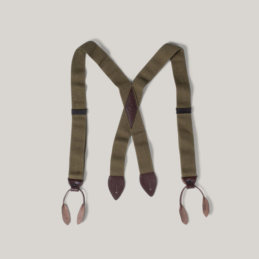 NIGEL CABOURN US ARMY SUSPENDER - DARK GREEN