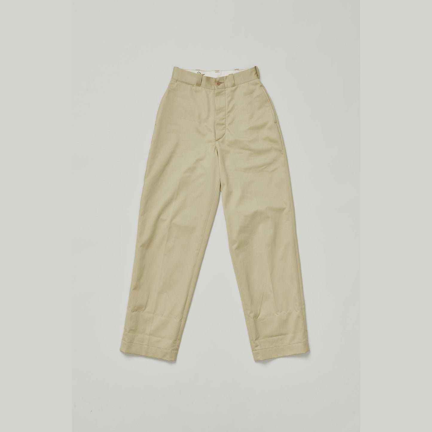 LENO CHINO TROUSERS - BEIGE