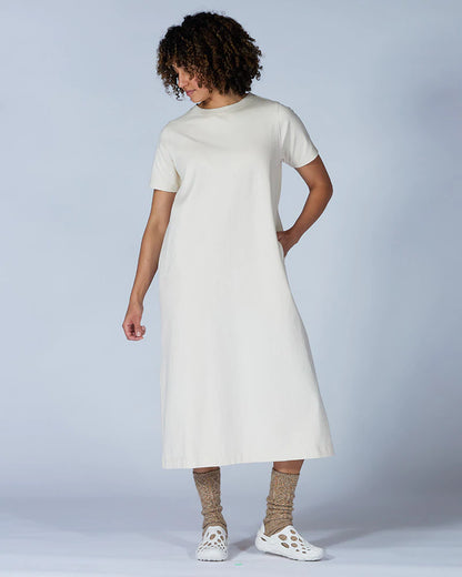 SNOW PEAK RECYCLED COTTON HEAVY DRESS - BLACK