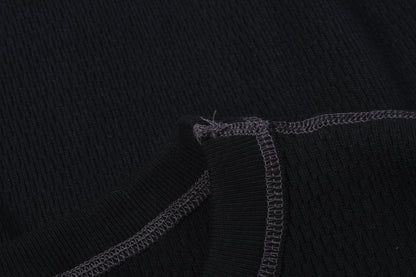 BUZZ RICKSON WAFFLE KNIT THERMAL - BLACK