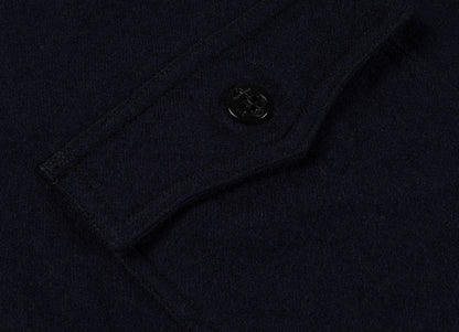 BUZZ RICKSON CPO SHIRT LS WOOL FLANNEL - NAVY