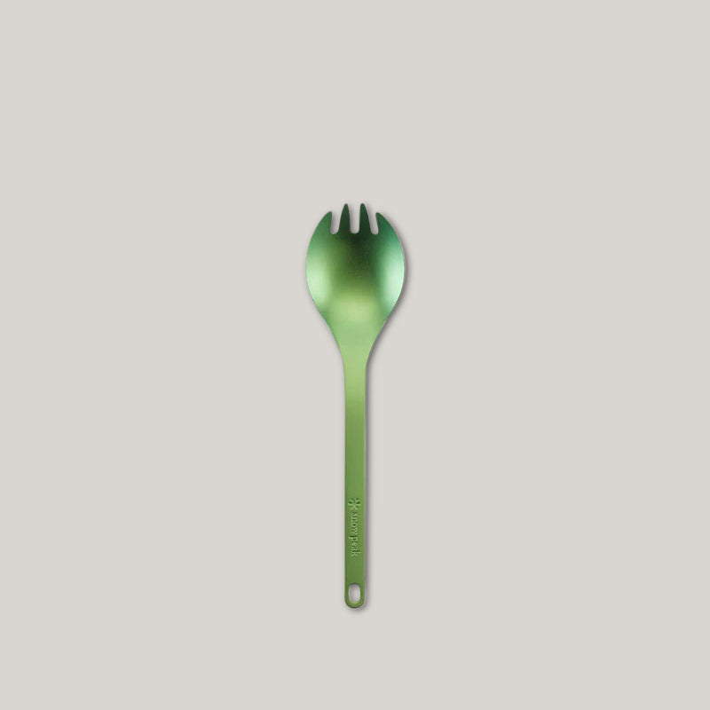 SNOW PEAK TITANIUM SPORK - GREEN