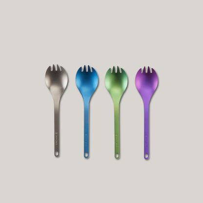 SNOW PEAK TITANIUM SPORK - GREEN